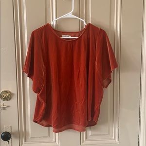 Madewell burnt orange tulip top!